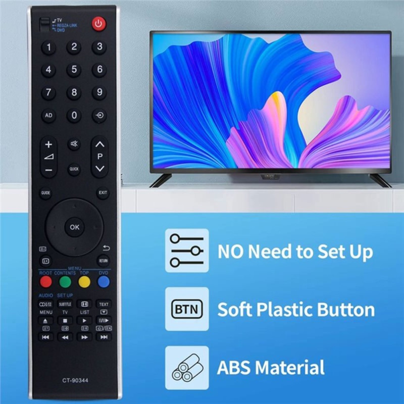 Udskiftning af fjernbetjening til CT-90344 til Toshiba TV