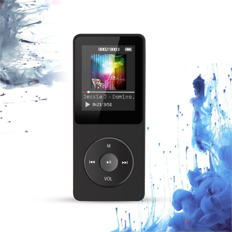 T1 1,8" skærm MP4 musikafspiller Bluetooth E-bog FM-radio (inkl. 64 GB hukommelseskort) Lyseblå