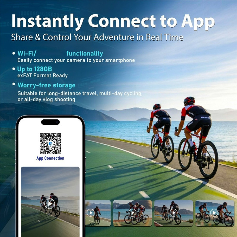 Action Camera Video Camera Camera Vlog Camera 1.54" HD Screen 4K HD WiFi Bluetooth