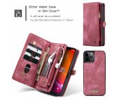 CASEME iPhone 12 / iPhone 12 Pro Retro plånboksfodral - Röd