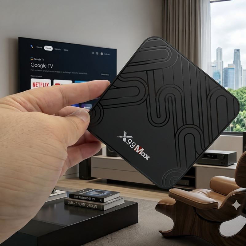 TV-boks 2+16 GB Android 14 WiFi 6 4K HD Bluetooth-fjernbetjening Stemmestyring