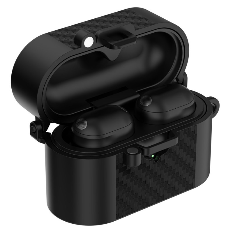 Protective case for Sony WF-1000XM6 earbuds – TPU shell with magnetic closure and carabiner