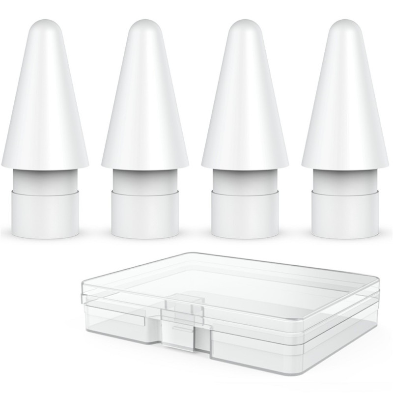 4 udskiftningsspidser til Pencil Pro / 1. gen. / USB-C / 2. gen. / 1. gen.