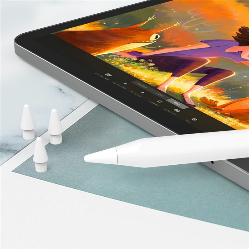 4 udskiftningsspidser til Pencil Pro / 1. gen. / USB-C / 2. gen. / 1. gen.