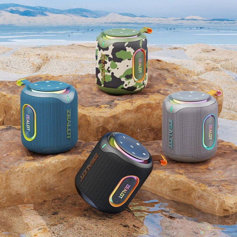 ZEALOT 30W Bluetooth 5.4 Speaker IPX6 Waterproof RGB Lighting 6000 mAh