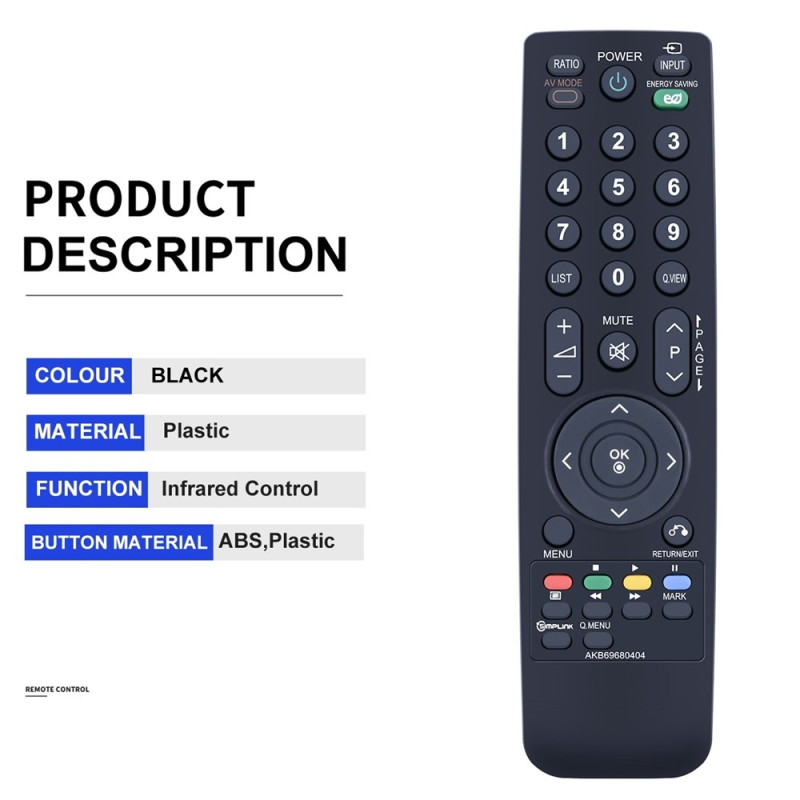 Television kaukosäädin Korvaa AKB69680404 LG TV:lle