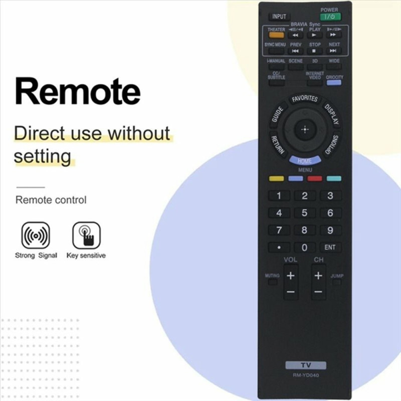 Udskiftning af fjernbetjening til RM-YD040 til Sony TV