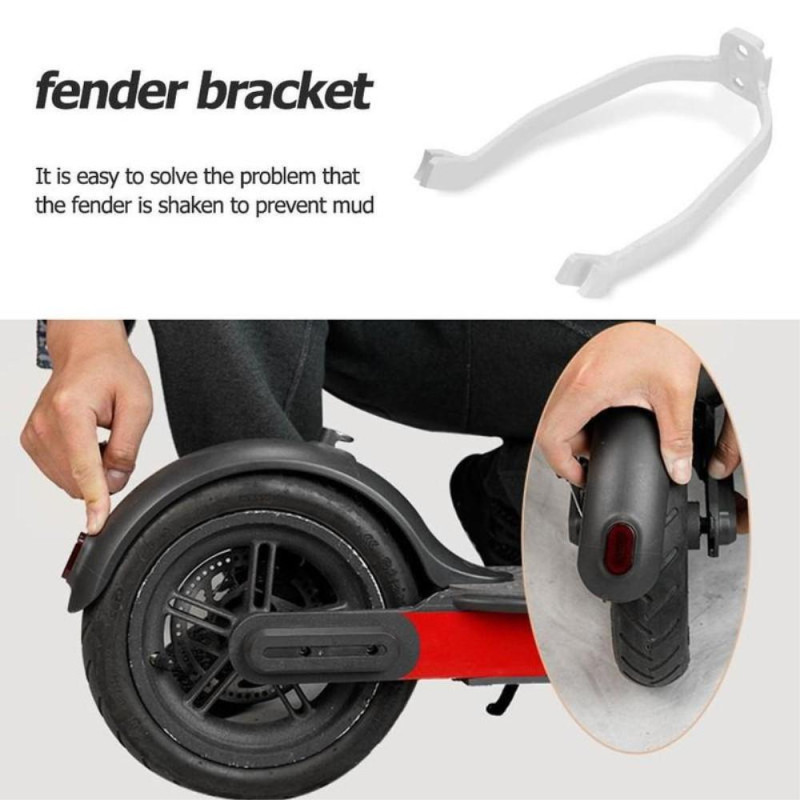 Fender Support Package - Mud Guard Fenders - Xiaomi M365 Scooter - Punainen
