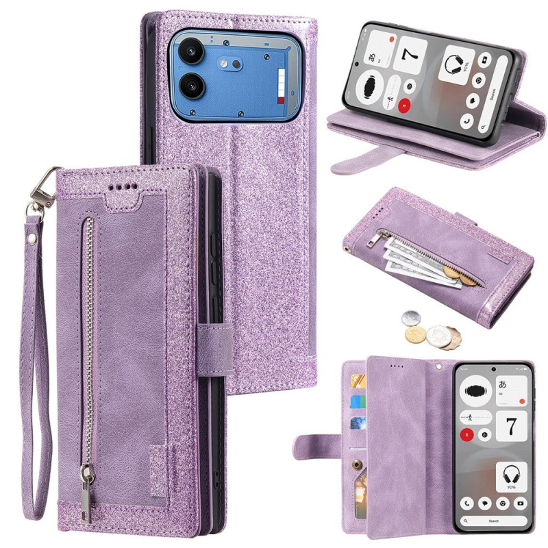 Mobilcover med kortlommer og håndledsrem til Nothing Phone (4b)