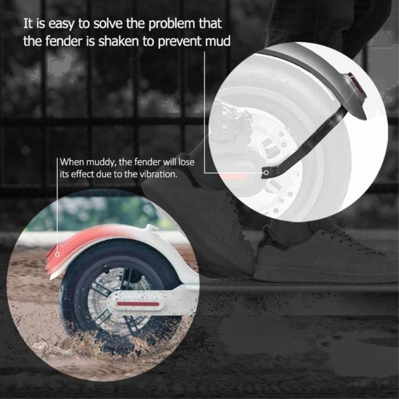 Fender Support Package for Mud Guard Fenders for Xiaomi M365 Scooter - White