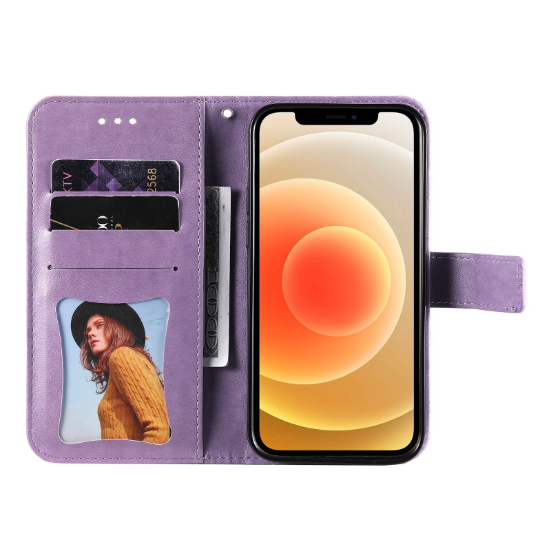 Floral Pattern Phone Wallet Case with Stand for Google Pixel 11 Pro XL