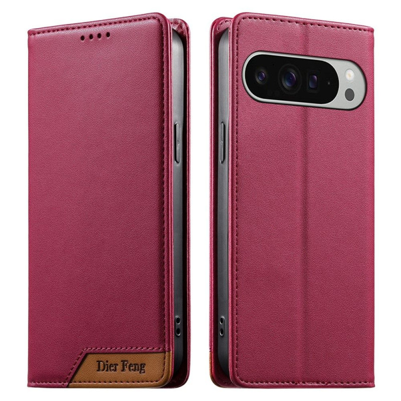DIERFENG Phone Wallet Case with Corner Logo for Google Pixel 11 Pro XL