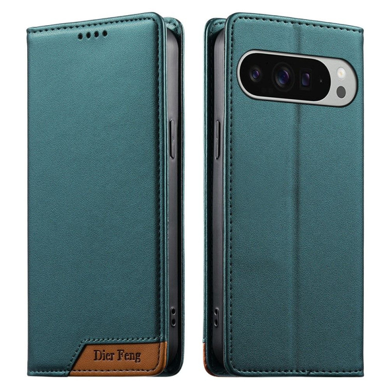 DIERFENG Phone Wallet Case with Corner Logo for Google Pixel 11 Pro XL