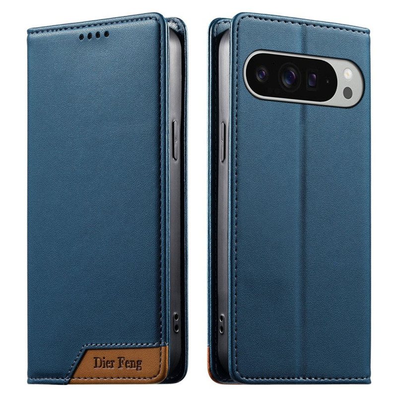 DIERFENG Phone Wallet Case with Corner Logo for Google Pixel 11 Pro XL