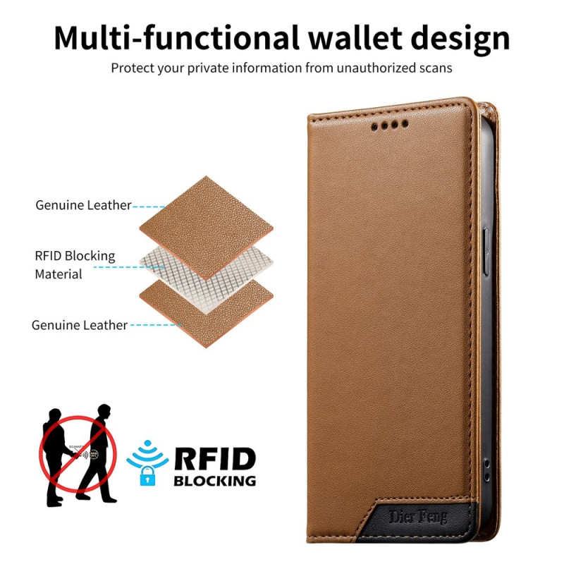 DIERFENG Phone Wallet Case with Corner Logo for Google Pixel 11 Pro XL