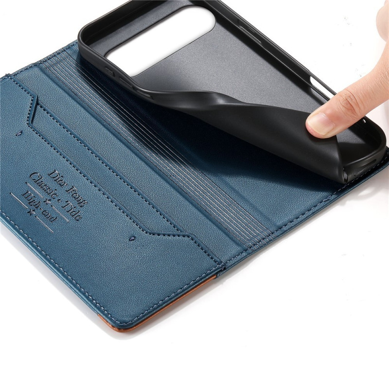 DIERFENG Phone Wallet Case with Corner Logo for Google Pixel 11 Pro XL