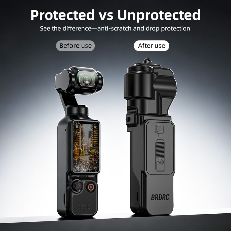 Kotelo DJI Osmo Pocket 4 / 3 -mallille – Iskunkestävä suojakuori magneettisella suodatinpidikkeellä