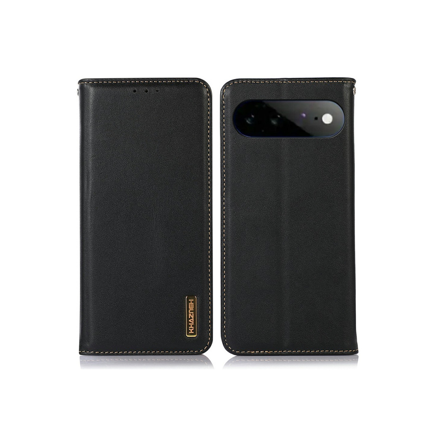 KHAZNEH Telefoncover i ægte læder med Nappa-tekstur og pung til Google Pixel 11 Pro XL