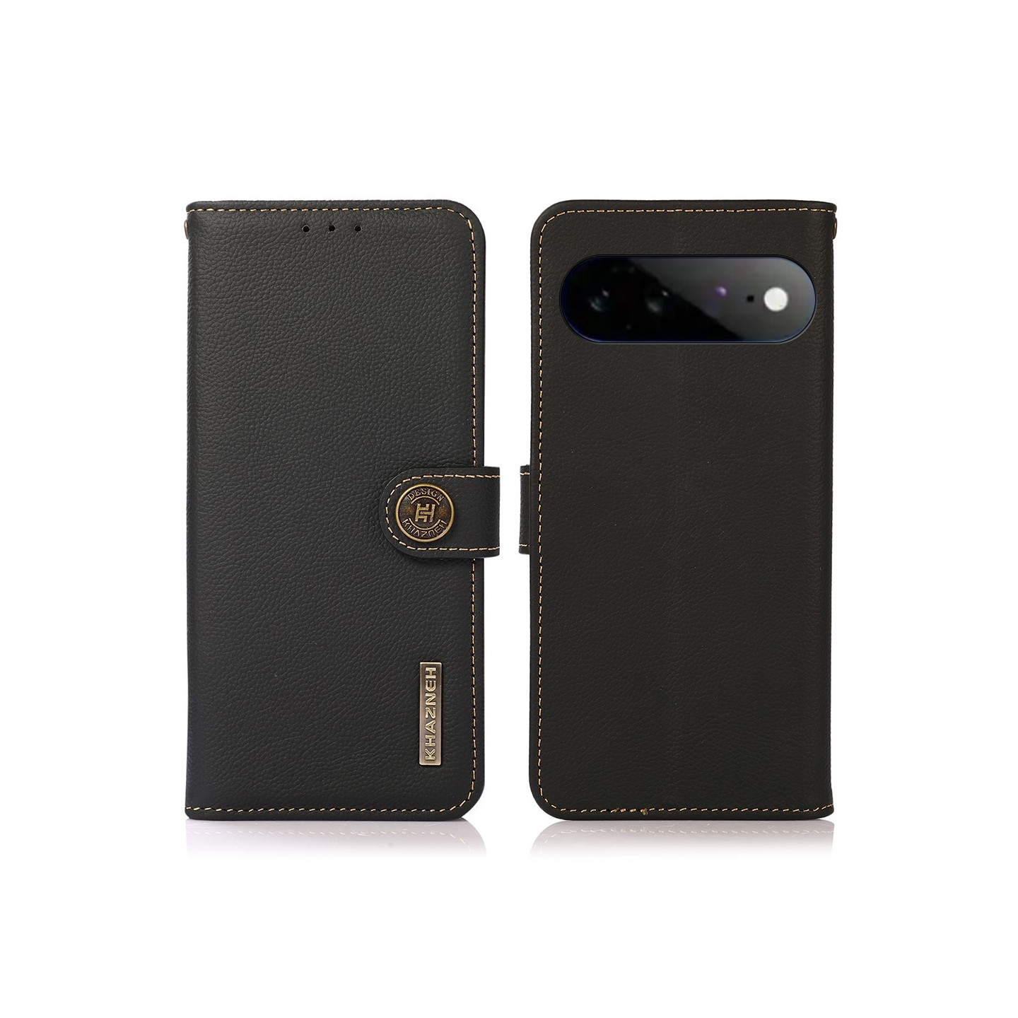 KHAZNEH Telefonlommebokdeksel i ekte skinn til Google Pixel 11 Pro XL
