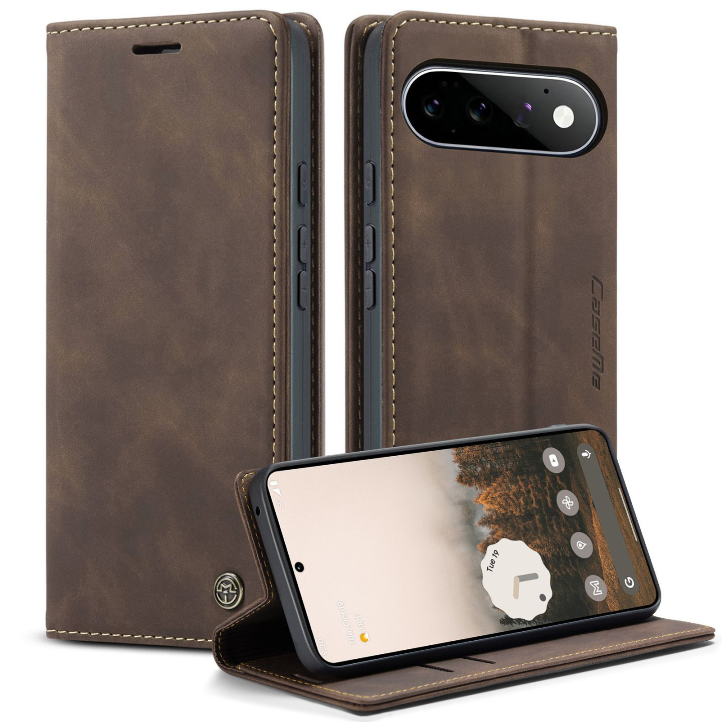 CASEME Puhelimen lompakkokotelo jalustalla Google Pixel 11 Pro ja Google Pixel 11