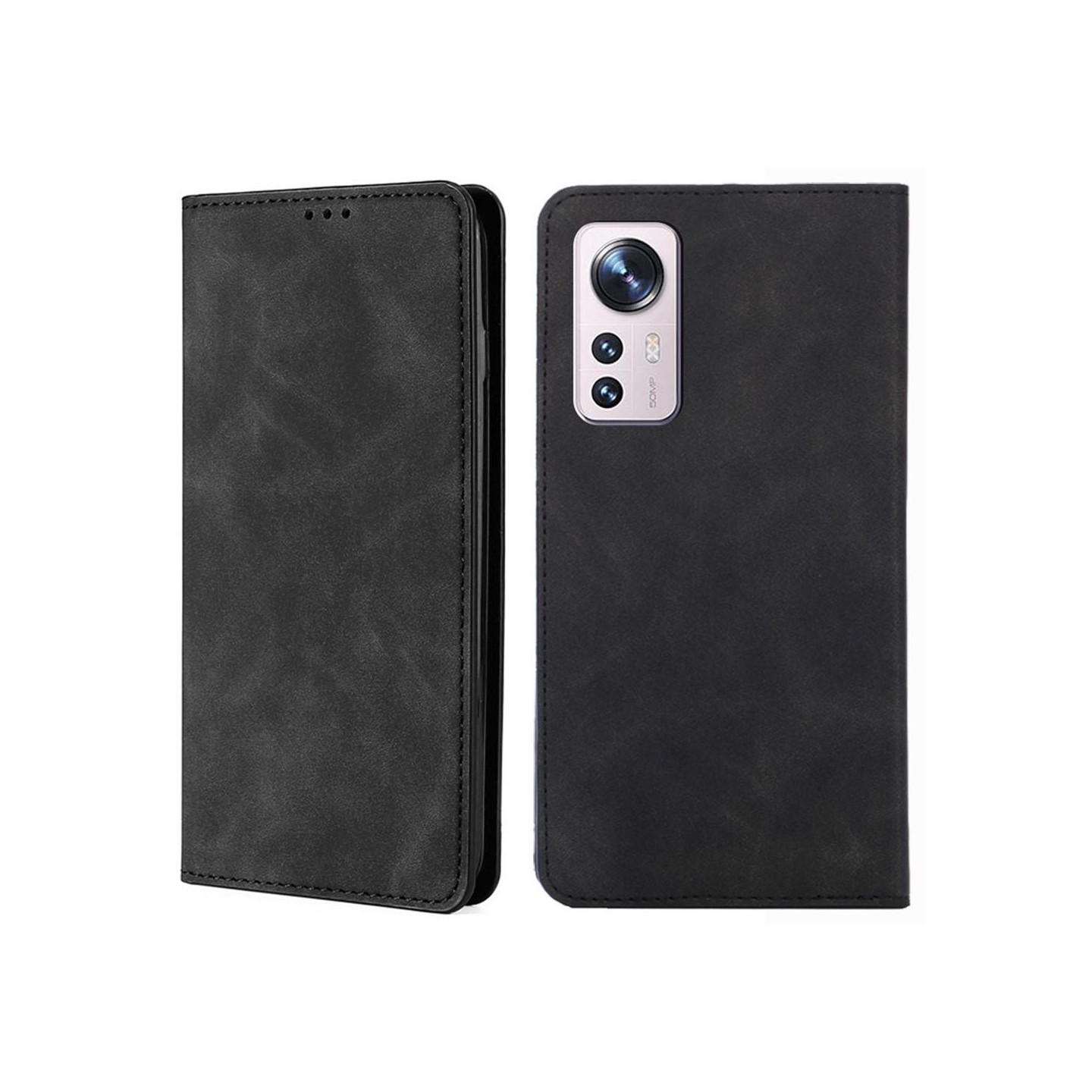 Vintage Xiaomi 12 Pro Lommebok - deksel - Svart