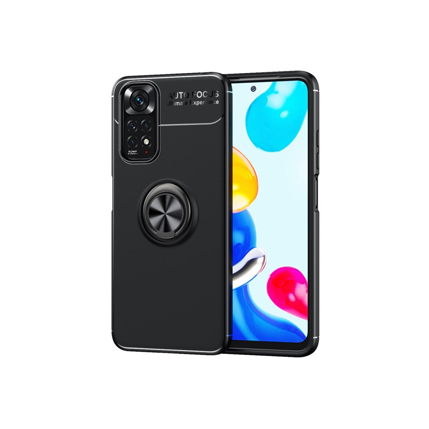 Xiaomi Redmi Note 11/11S deksel med fingerring og innebygd plate