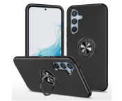 Till Samsung Galaxy A36 5G Hybridskal med Roterbar Ringhållare - Svart