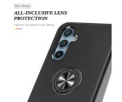 Till Samsung Galaxy A36 5G Hybridskal med Roterbar Ringhållare - Svart