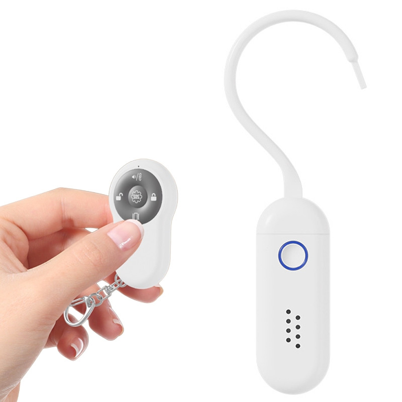 130 dB Door and Window Alarm – Sound and Flashing Light Alarm for Door Handles + Remote Control
