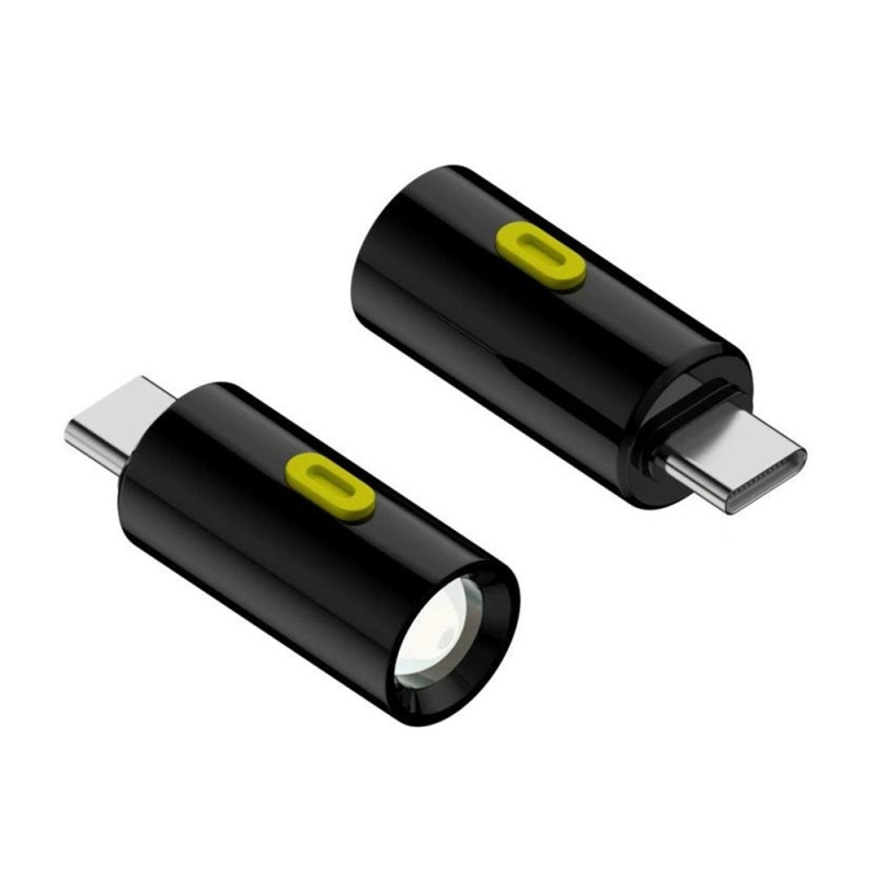 2-Pack Flashlight: Battery-free mini-flashlight with USB-C Plug & Play, 210–230 lumens