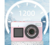 Digitalkamera Dubbla skärmar Vattentät Kamera + 32 GB kort + kortläsare - Blå