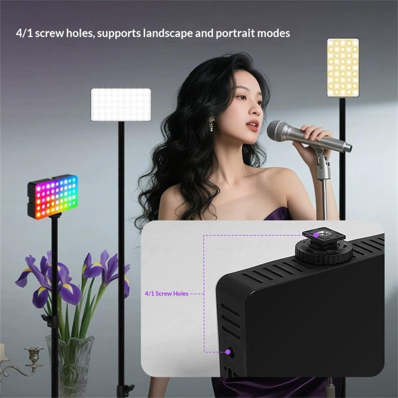K-35 LED-lys for foto/video – klemme – 3 fargetemperaturer