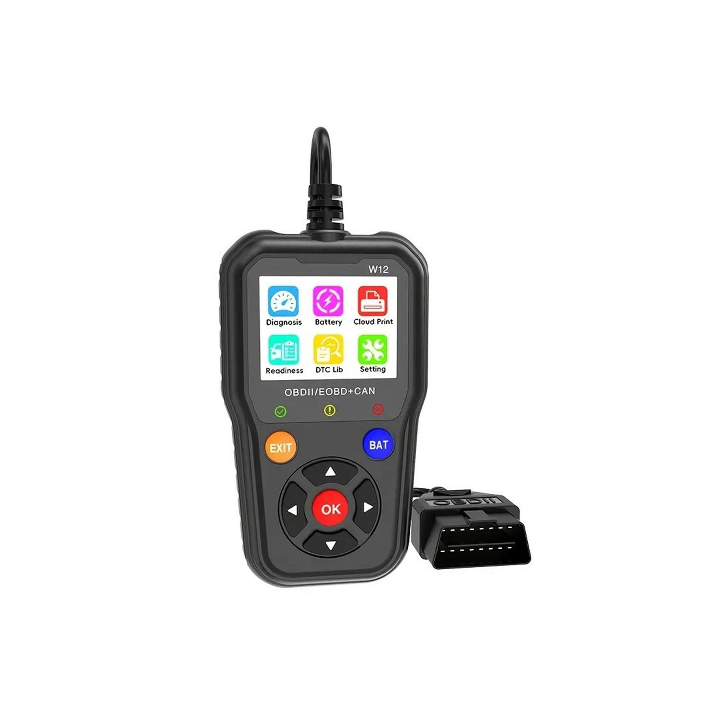 OBD2/EOBD+CAN Fault Code Reader – Diagnostics & Battery Test – 35,000+ Fault Codes (DTC)