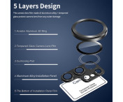 För Samsung Galaxy S25 Kameralinsskydd ENKAY Metallring Linsfilm 