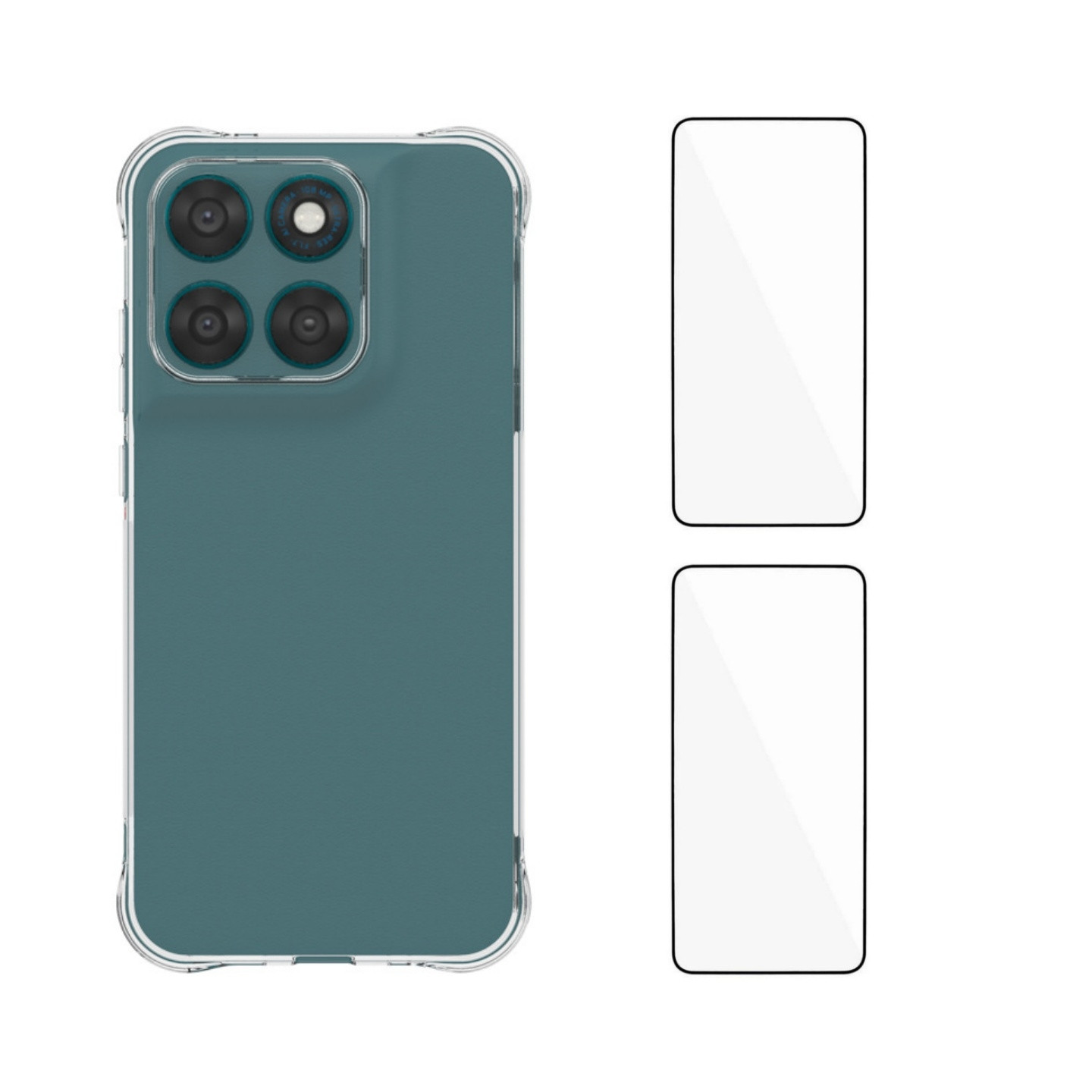 WANLONFENG Telefoncover med skærmbeskyttelse til Motorola Moto G87 5G / G77 5G / G67 5G