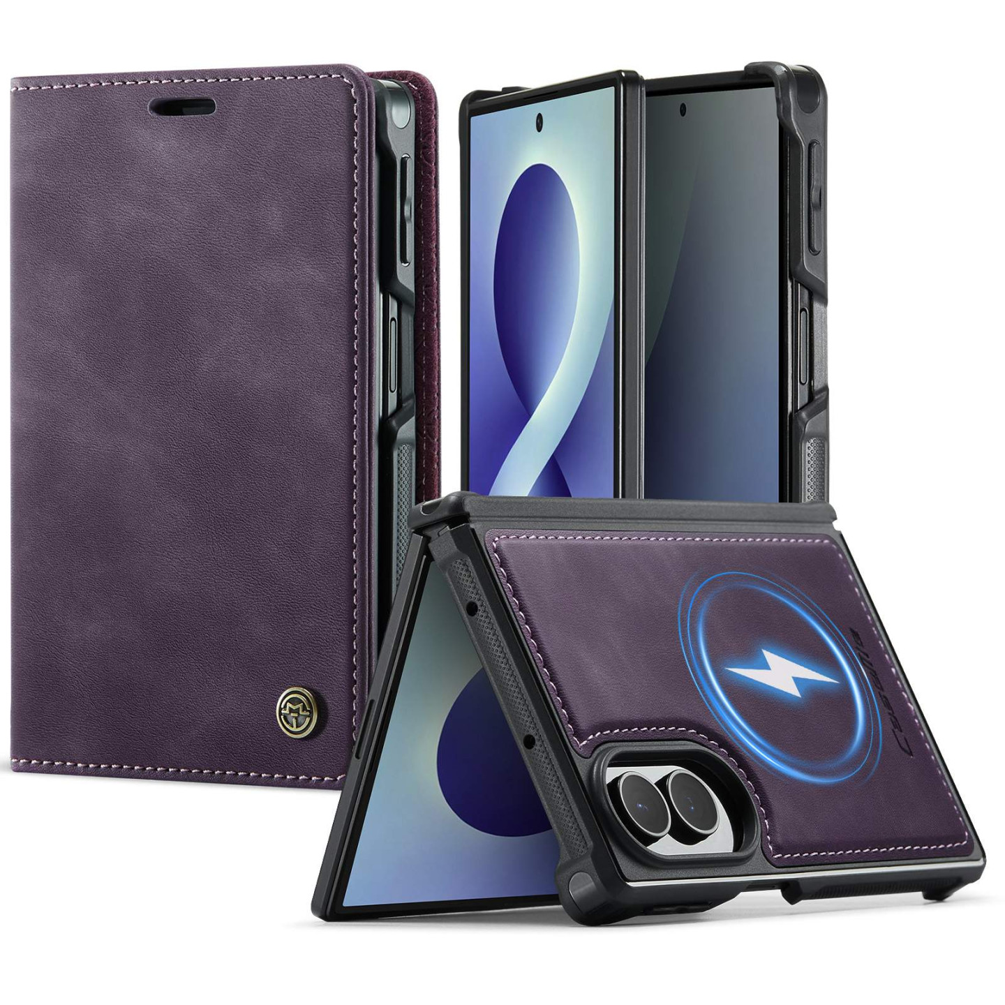 CASEME Magnetisk telefonlommebokdeksel til Samsung Galaxy Z Fold8