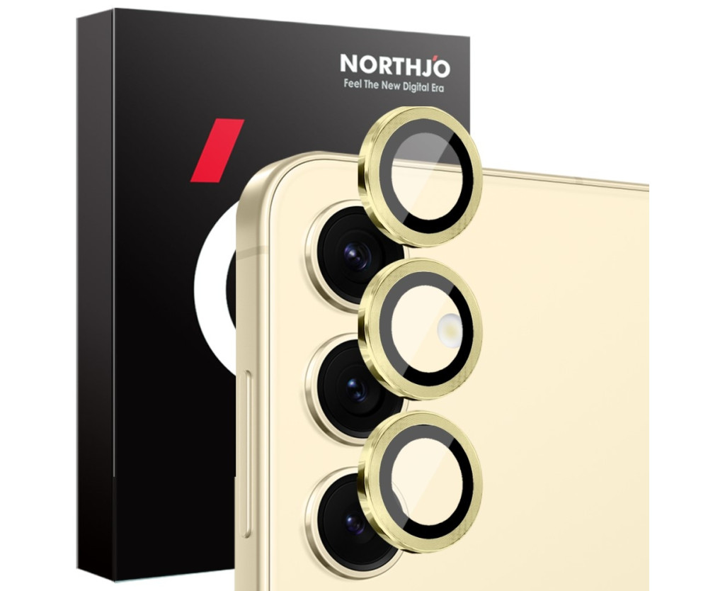 NORTHJO för Samsung Galaxy S25 Härdat Glas Kameralinsskydd