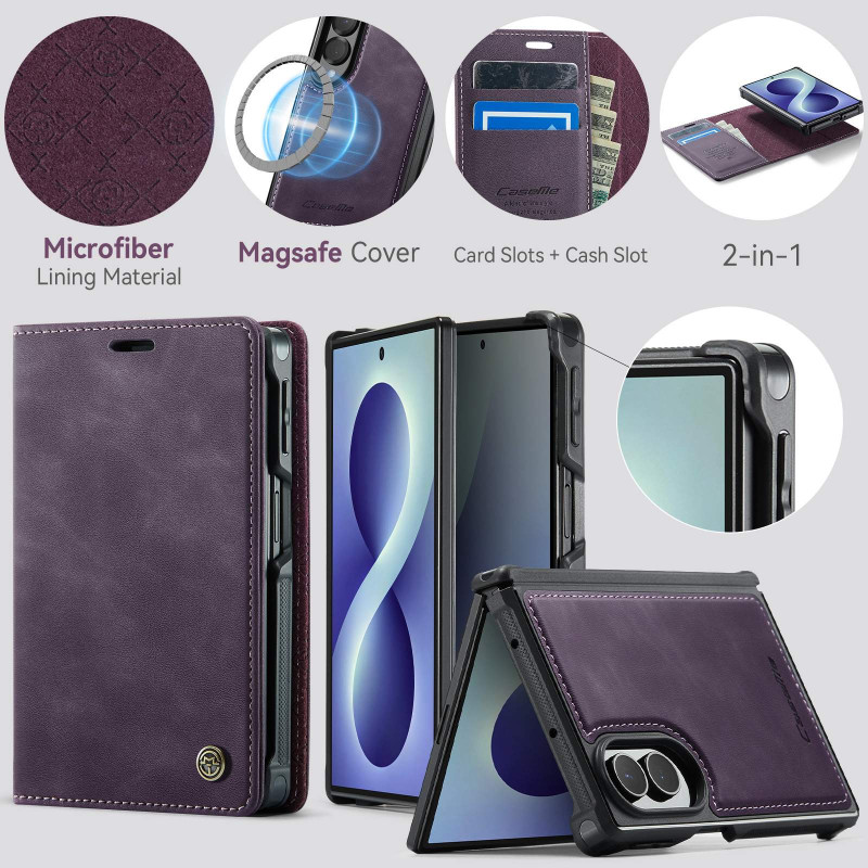 CASEME Magnetisk telefonlommebokdeksel til Samsung Galaxy Z Fold8