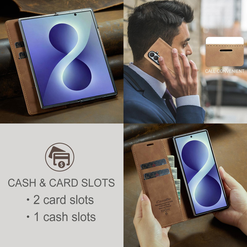 CASEME Phone Wallet Case with Stand for Samsung Galaxy Z Fold8 Ultra