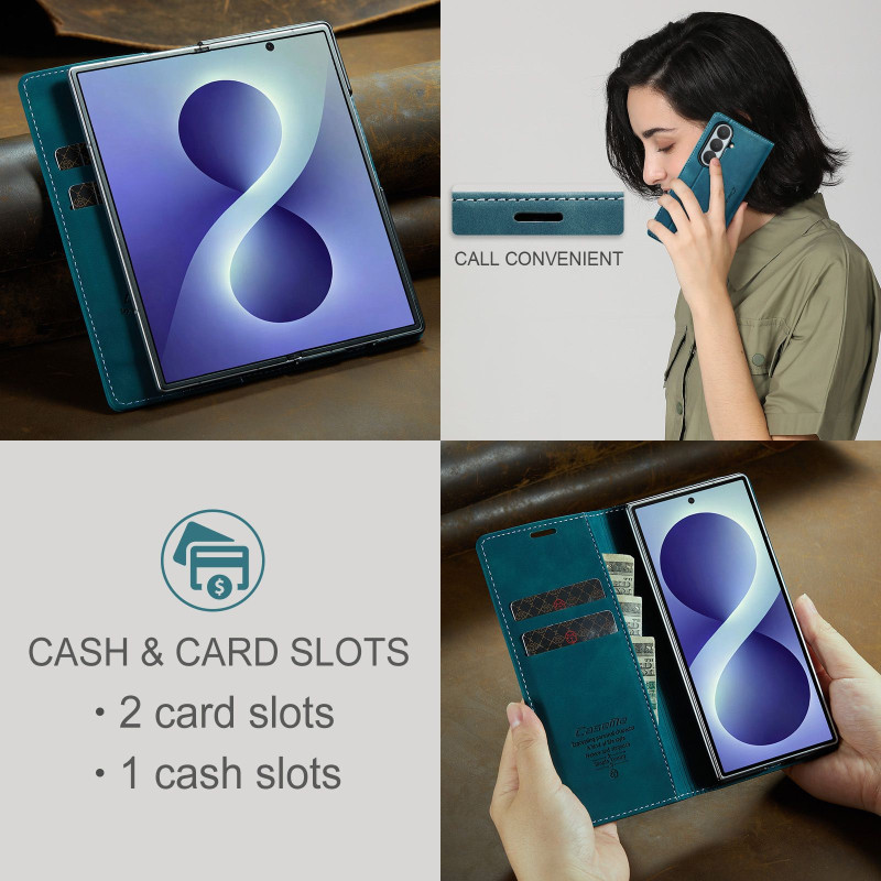 CASEME Phone Wallet Case with Stand for Samsung Galaxy Z Fold8 Ultra