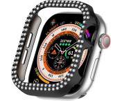 För A Watch Series 10 42mm Fodral Skal Ram Bling Rhinestone Decor - Svart