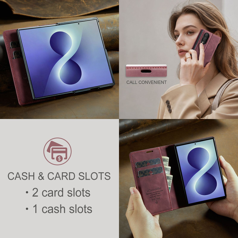CASEME Telefonlommebokdeksel med støtteben til Samsung Galaxy Z Fold8