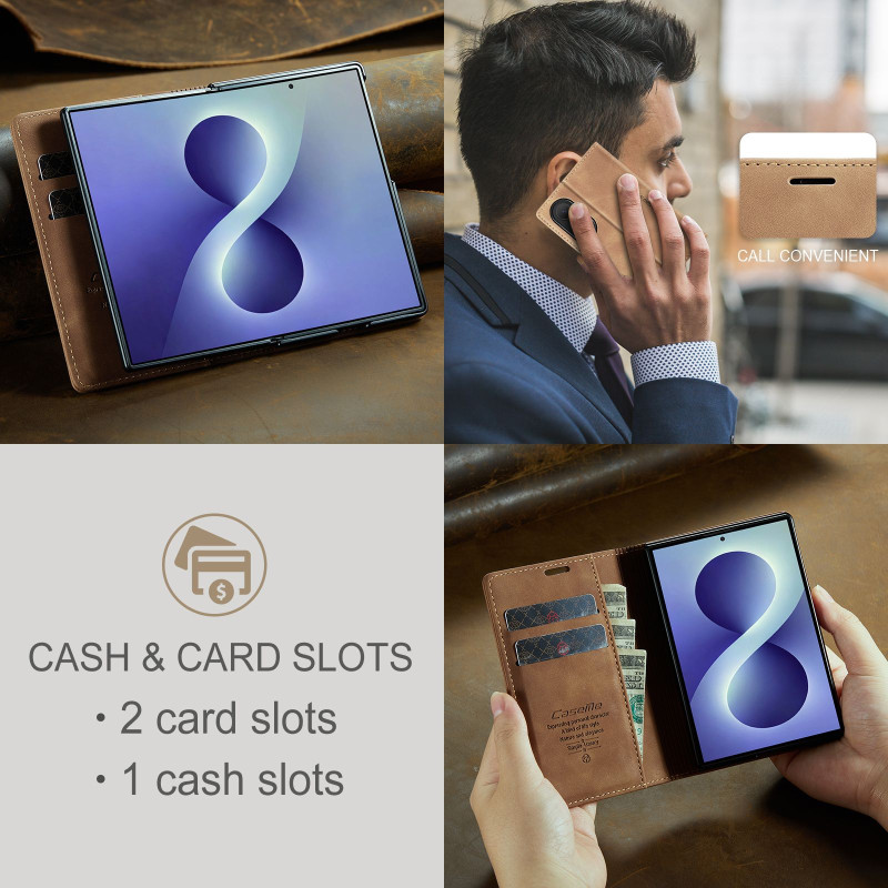 CASEME Telefonlommebokdeksel med støtteben til Samsung Galaxy Z Fold8