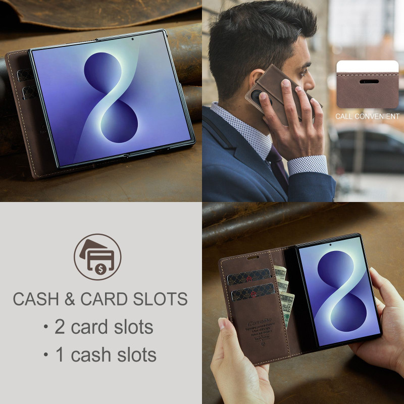 CASEME Puhelimen lompakkokotelo jalustalla Samsung Galaxy Z Fold8 puhelimelle