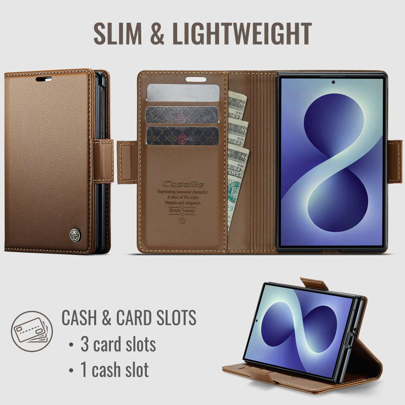 CASEME Glanset telefonlommebokdeksel til Samsung Galaxy Z Fold8