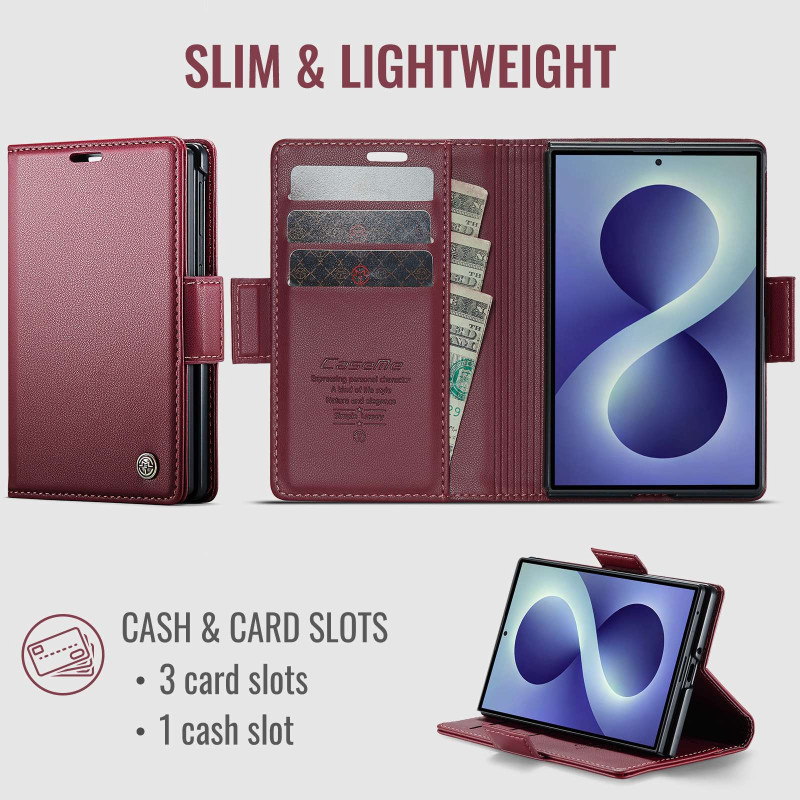 CASEME Glanset telefonlommebokdeksel til Samsung Galaxy Z Fold8