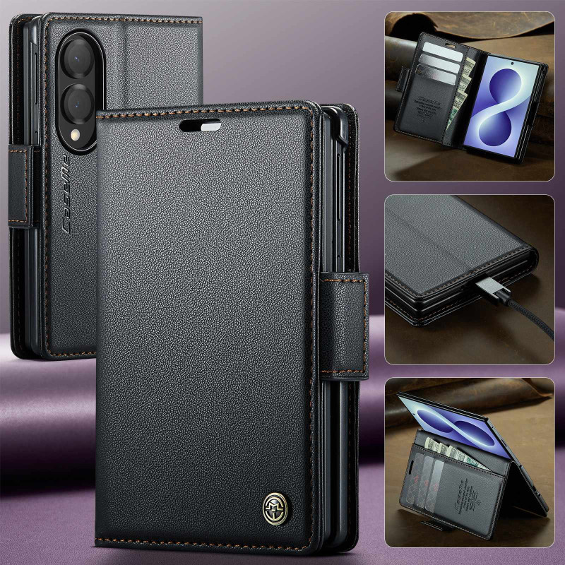 CASEME Glanset telefonlommebokdeksel til Samsung Galaxy Z Fold8