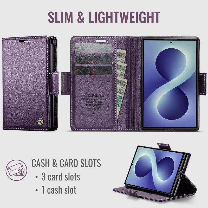 CASEME Glanset telefonlommebokdeksel til Samsung Galaxy Z Fold8