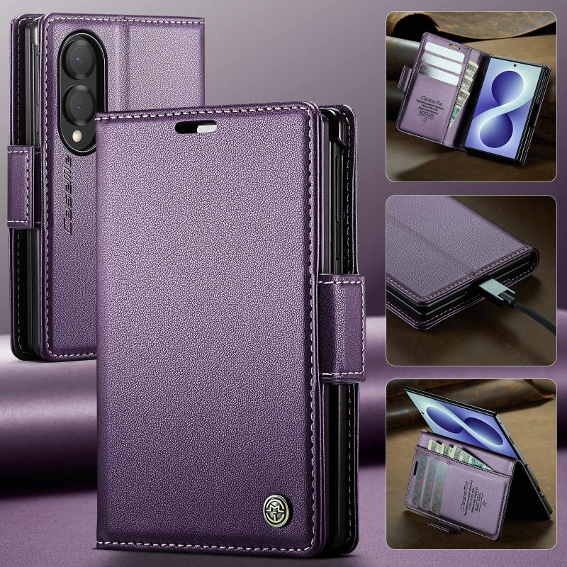 CASEME Glossy Phone Wallet Case for Samsung Galaxy Z Fold8