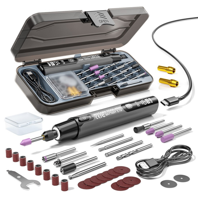Cordless Grinder/Sander – 6 Speeds, 5,000–16,000 RPM – Polishing & Drilling